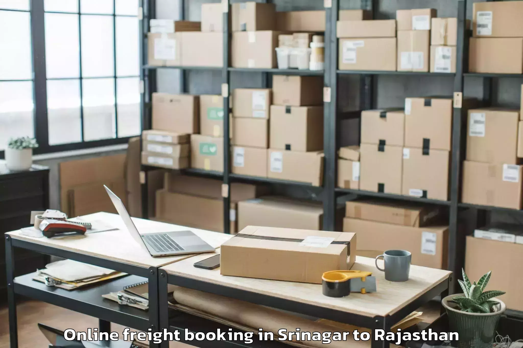 Book Srinagar to Merta Online Freight Booking